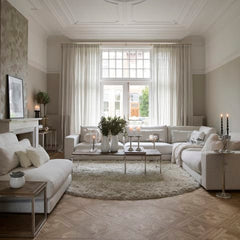 Riviera Maison Stephen Corner Arm Right, Rich Tweed, Antique White