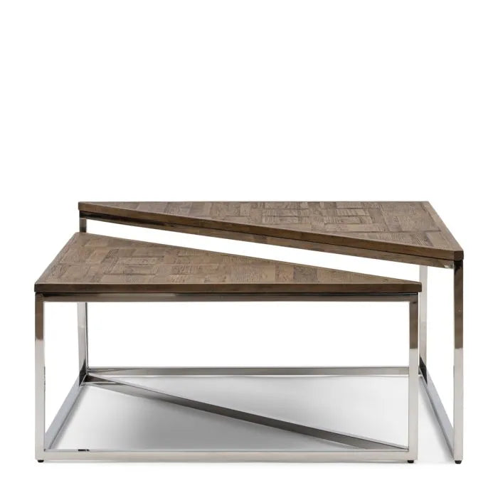 Riviera Maison Couchtisch Leccy, 90x90, Satz von 2