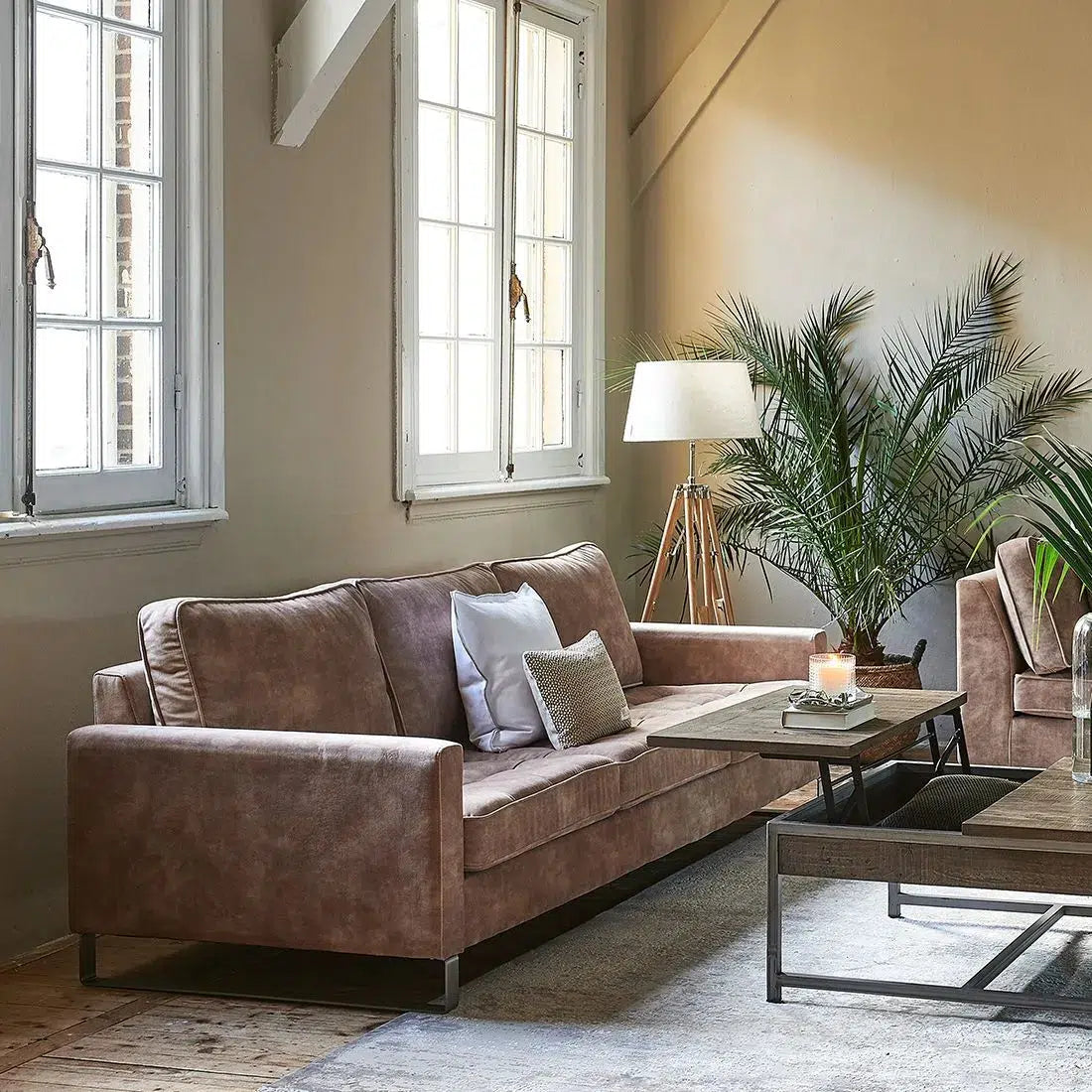 Riviera Maison 3,5-Sitzer-Sofa West Houston, Golden Beige-8718056684342-Stil-Ambiente-4486008