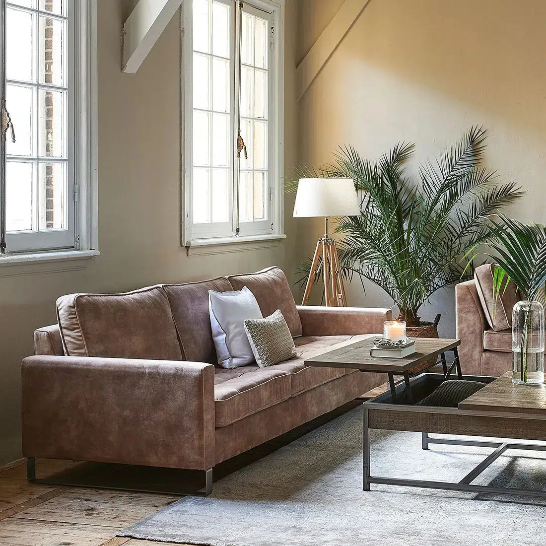 Riviera Maison 3,5-Sitzer-Sofa West Houston, Petrol-8718056666560-Stil-Ambiente-4486002