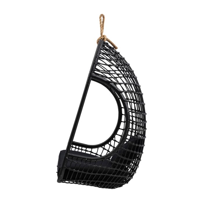 Riviera Maison Classic Outdoor Hanging Chair with Cushion, black-8720142014148-Stil-Ambiente-490790
