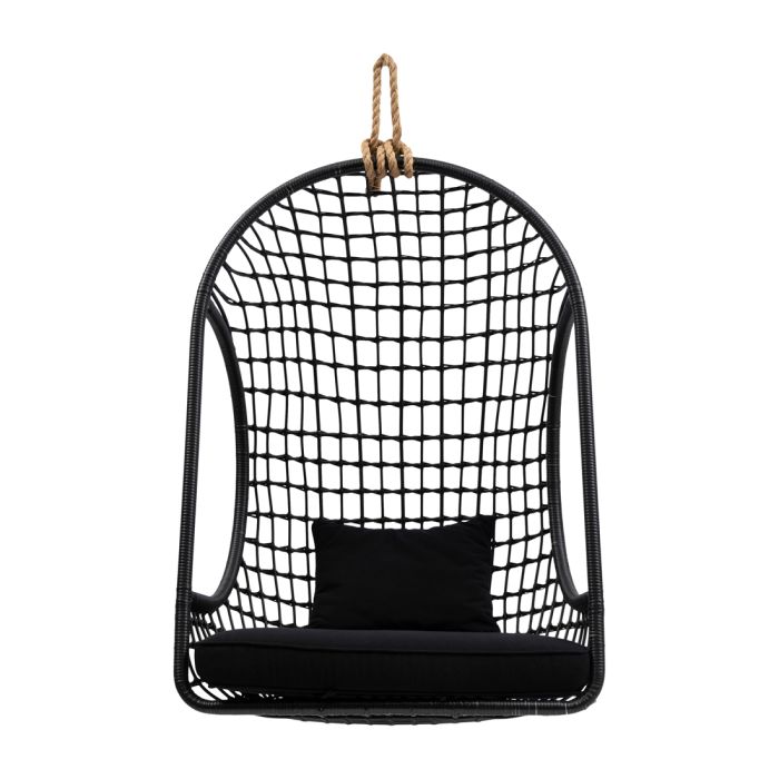 Riviera Maison Classic Outdoor Hanging Chair with Cushion, black-8720142014148-Stil-Ambiente-490790