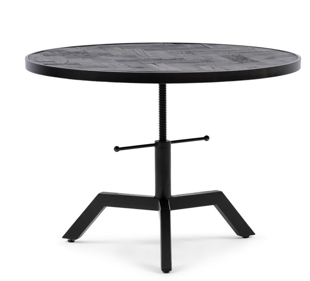 Riviera Maison Couchtisch Kirkwood, Schwarz, Ø80-8720142271565-Stil-Ambiente-472070