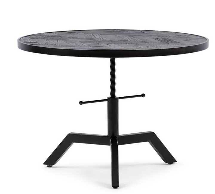 Riviera Maison Couchtisch Kirkwood, Schwarz, Ø80-8720142271565-Stil-Ambiente-472070
