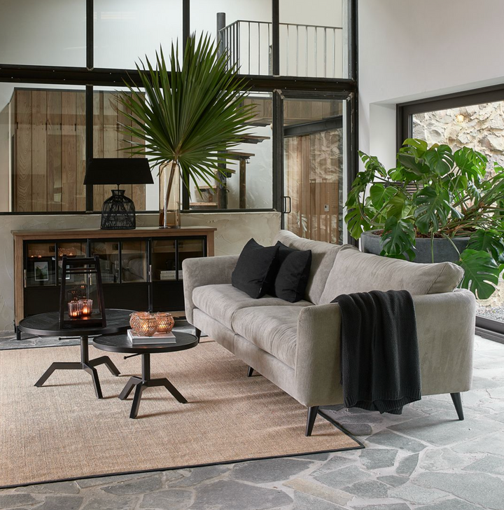 Riviera Maison Couchtisch Kirkwood, Schwarz, Ø80-8720142271565-Stil-Ambiente-472070