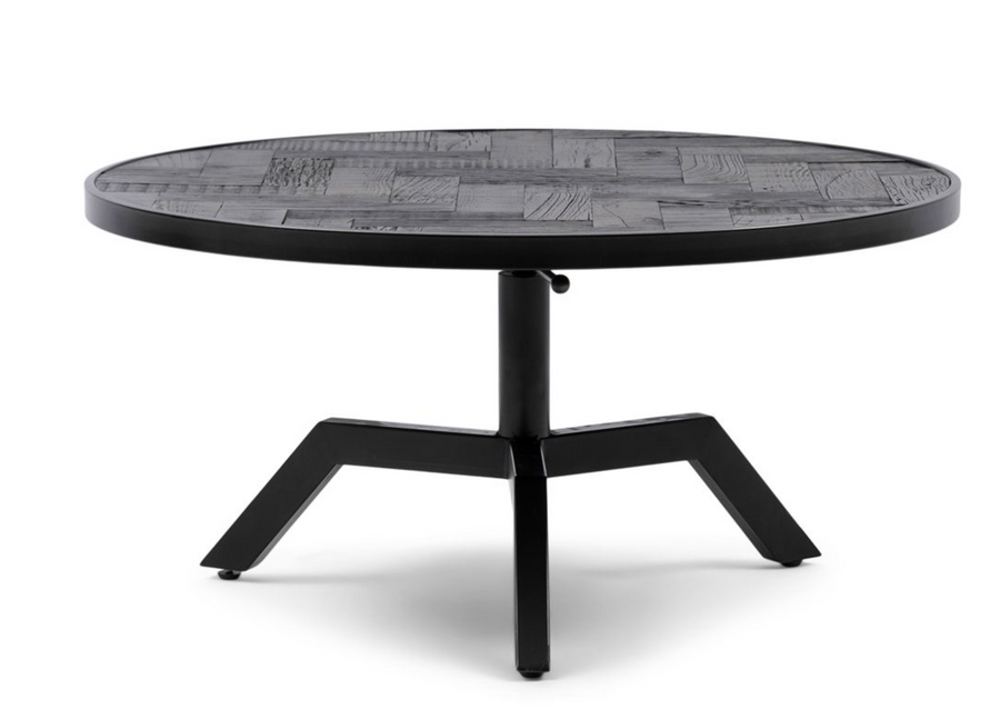 Riviera Maison Couchtisch Kirkwood, Schwarz, Ø80-8720142271565-Stil-Ambiente-472070