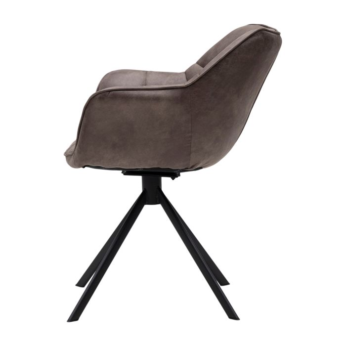Riviera Maison Drehbarer Esszimmerstuhl Carnaby, Coffee, Pellini-8720142150952-Stil-Ambiente-7650002