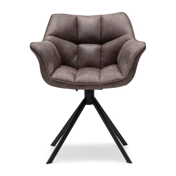 Riviera Maison Drehbarer Esszimmerstuhl Carnaby, Coffee, Pellini-8720142150952-Stil-Ambiente-7650002