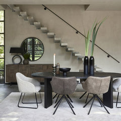 Riviera Maison Drehbarer Esszimmerstuhl Carnaby, Espresso, Pellini-8720142150990-Stil-Ambiente-7650003