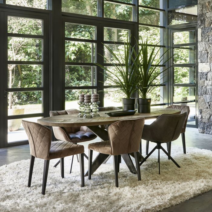 Riviera Maison Drehbarer Esszimmerstuhl Carnaby, Espresso, Pellini-8720142150990-Stil-Ambiente-7650003