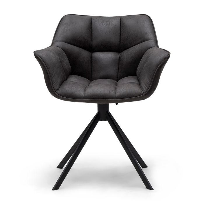 Riviera Maison Drehbarer Esszimmerstuhl Carnaby, Espresso, Pellini-8720142150990-Stil-Ambiente-7650003