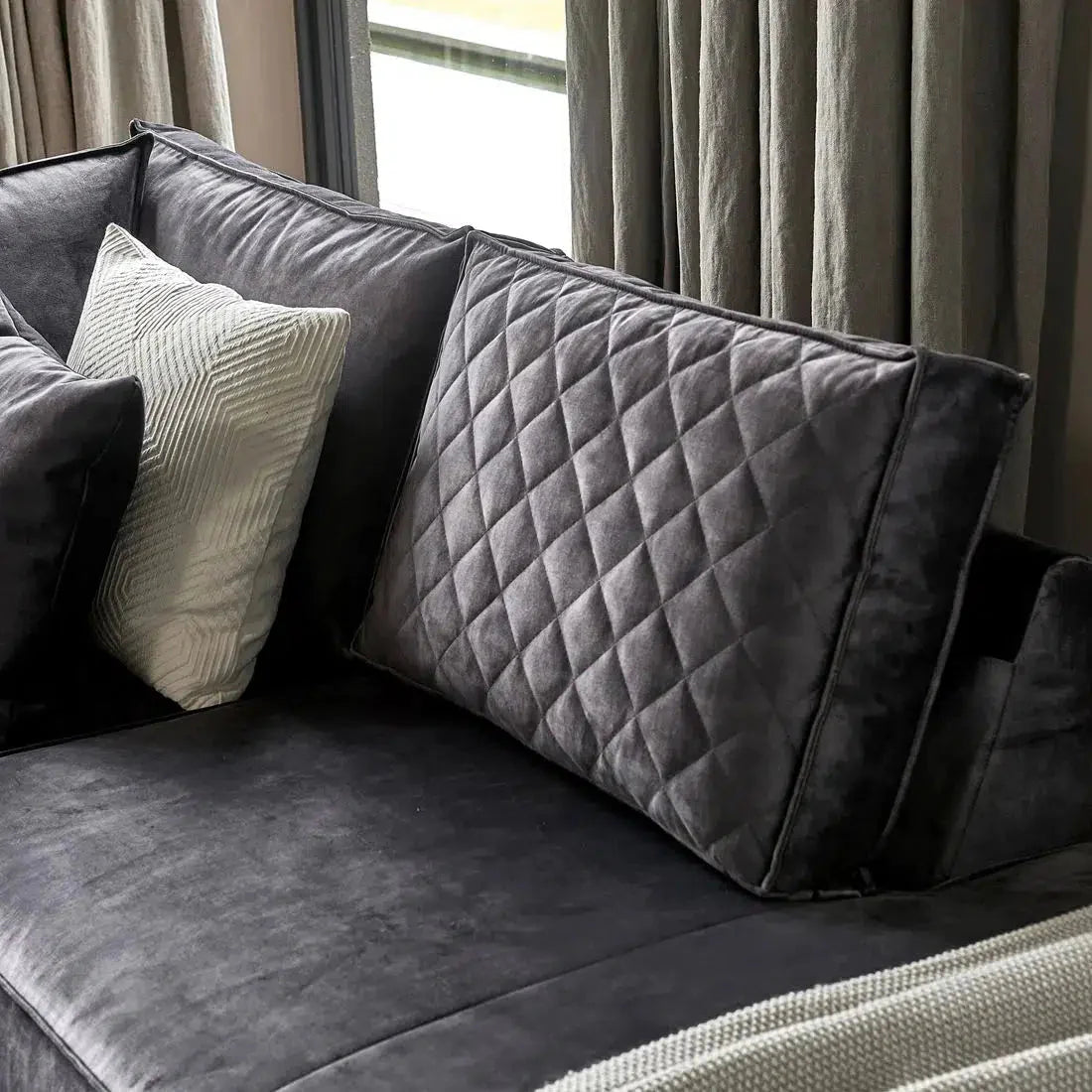 Riviera Maison Ecksofa Rechts Kendall, Grimaldi Grey-Riviera Maison-8720142054878-Stil-Ambiente-6378011
