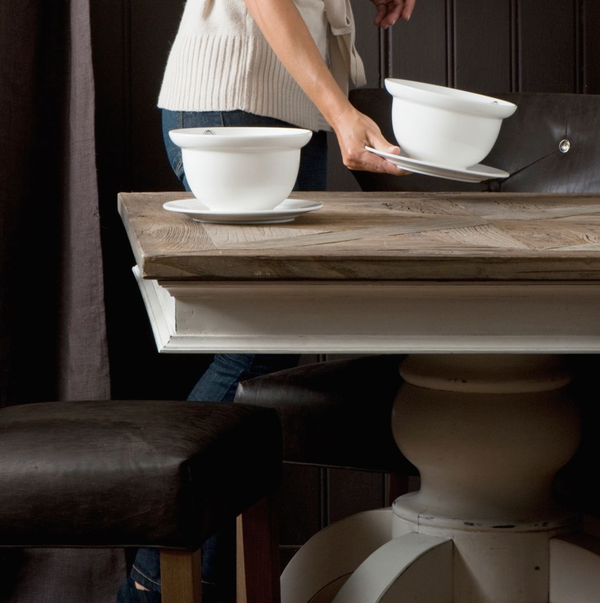 Riviera Maison Esstisch Château Belvédère, 100x100-8718056211333-Stil-Ambiente-142760