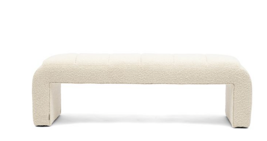 Riviera Maison Esszimmerbank Brera, White Sand, Bouclé-8720142156701-Stil-Ambiente-7663001