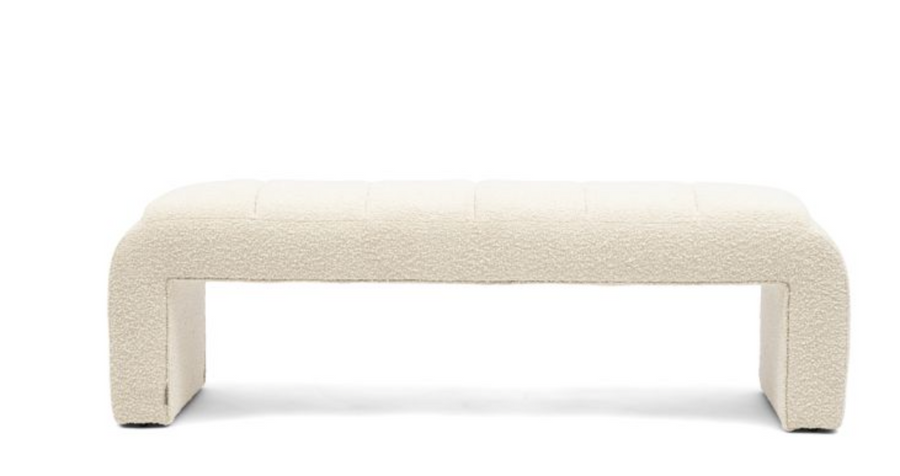 Riviera Maison Esszimmerbank Brera, White Sand, Bouclé-8720142156701-Stil-Ambiente-7663001