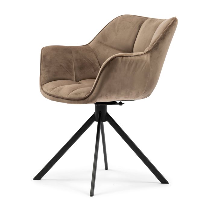 Riviera Maison Esszimmerstuhl Carnaby, Golden Mink, Velvet-8720142157159-Stil-Ambiente-7664002