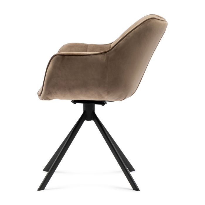 Riviera Maison Esszimmerstuhl Carnaby, Golden Mink, Velvet-8720142157159-Stil-Ambiente-7664002