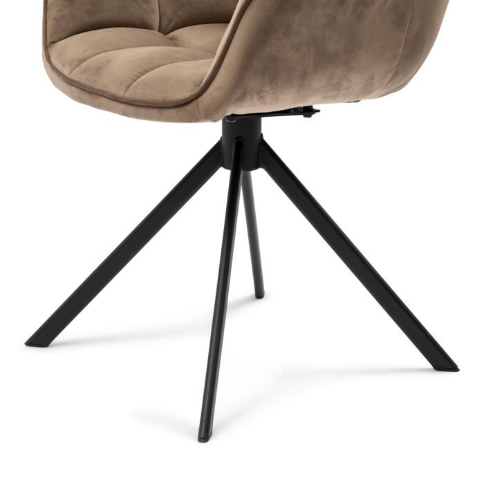 Riviera Maison Esszimmerstuhl Carnaby, Golden Mink, Velvet-8720142157159-Stil-Ambiente-7664002