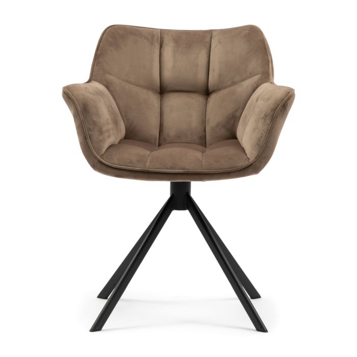 Riviera Maison Esszimmerstuhl Carnaby, Golden Mink, Velvet-8720142157159-Stil-Ambiente-7664002