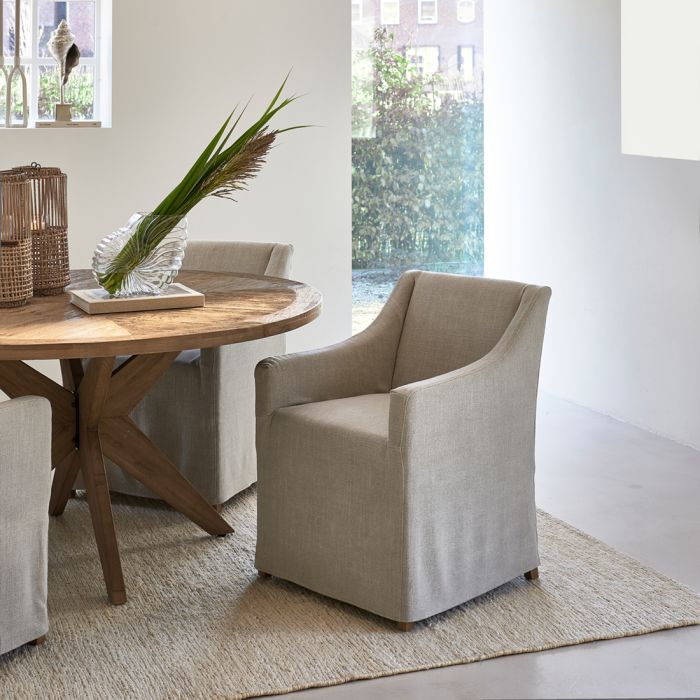 Riviera Maison Esszimmerstuhl Firenze, Fabulous Flax, Linnen-8720794035249-Stil-Ambiente-8782001