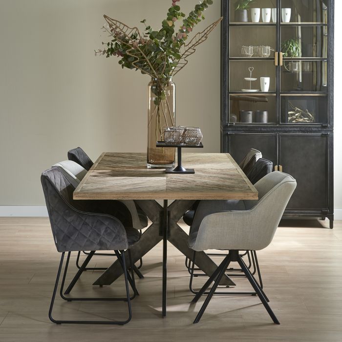Riviera Maison Esszimmerstuhl Frisco Drive, Anthracite, Velvet-8720142275266-Stil-Ambiente-5383002
