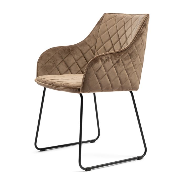 Riviera Maison Esszimmerstuhl Frisco Drive, Golden Mink, Velvet-8720142275211-Stil-Ambiente-5383001