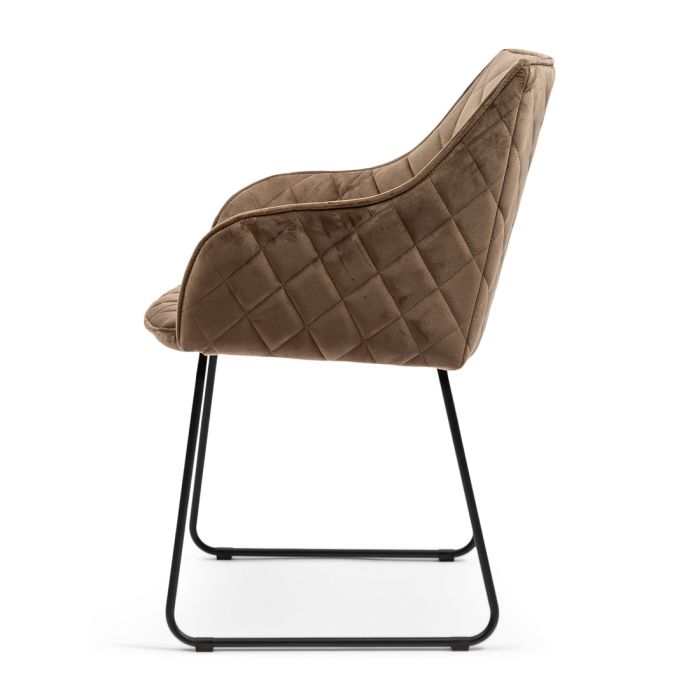 Riviera Maison Esszimmerstuhl Frisco Drive, Golden Mink, Velvet-8720142275211-Stil-Ambiente-5383001