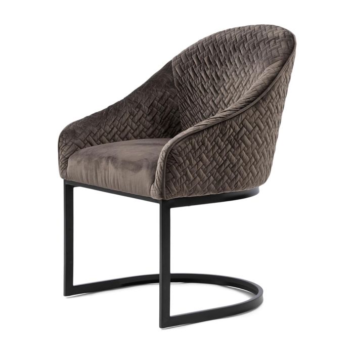 Riviera Maison Esszimmerstuhl Lincoln, Anthracite, Velvet-8720142001018-Stil-Ambiente-5979002