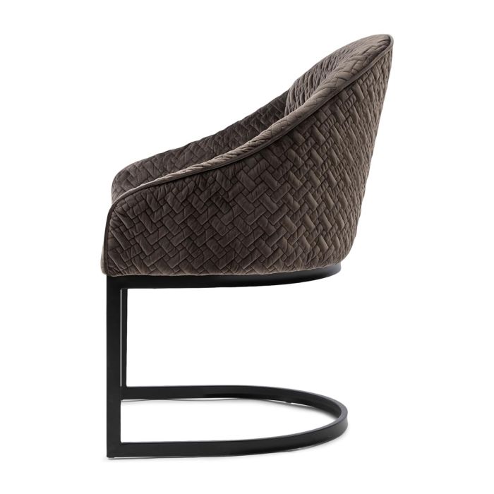 Riviera Maison Esszimmerstuhl Lincoln, Anthracite, Velvet-8720142001018-Stil-Ambiente-5979002