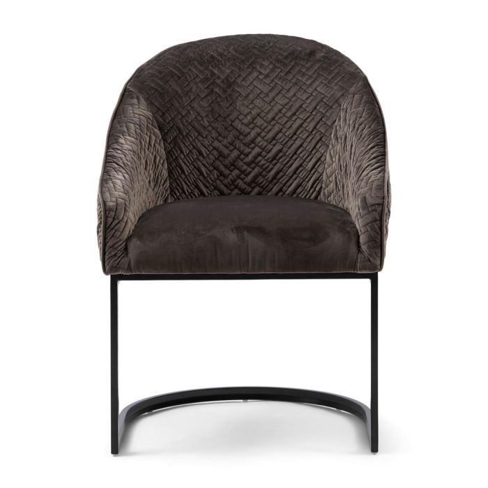 Riviera Maison Esszimmerstuhl Lincoln, Anthracite, Velvet-8720142001018-Stil-Ambiente-5979002
