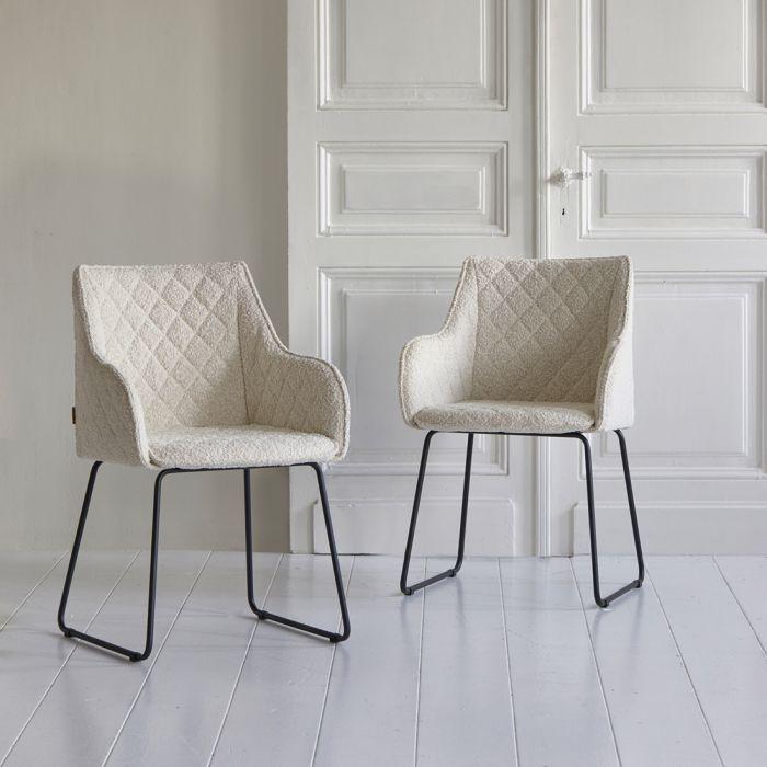 Riviera Maison Esszimmerstühle Frisco Drive, White Sand, Boucle-8720794047686-Stil-Ambiente-8935001
