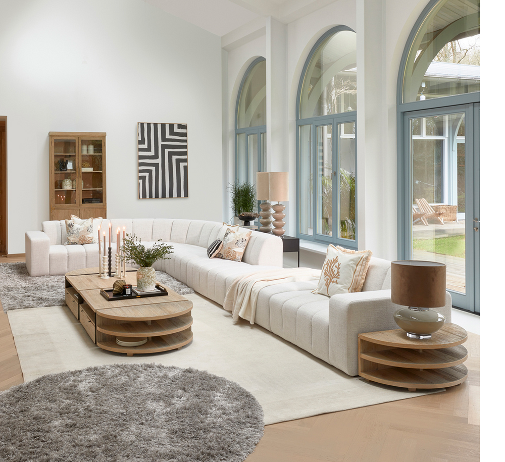 Riviera Maison Teppich Cecil, Stone, 200x200cm-8720794056718-Stil-Ambiente-536330