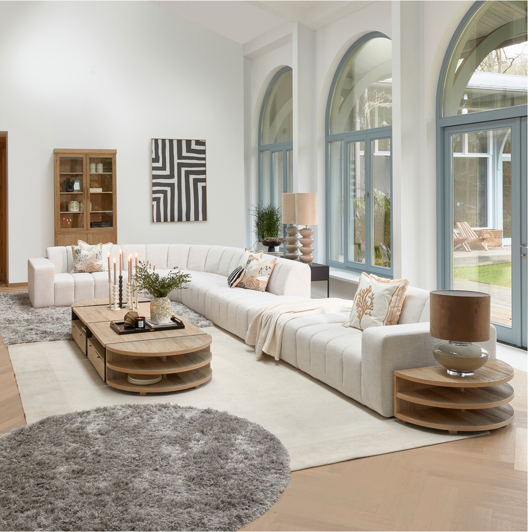 Riviera Maison Teppich Cecil, Stone, 200x200cm-8720794056718-Stil-Ambiente-536330