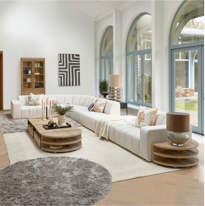 Riviera Maison Teppich Cecil, Stone, 200x200cm-8720794056718-Stil-Ambiente-536330