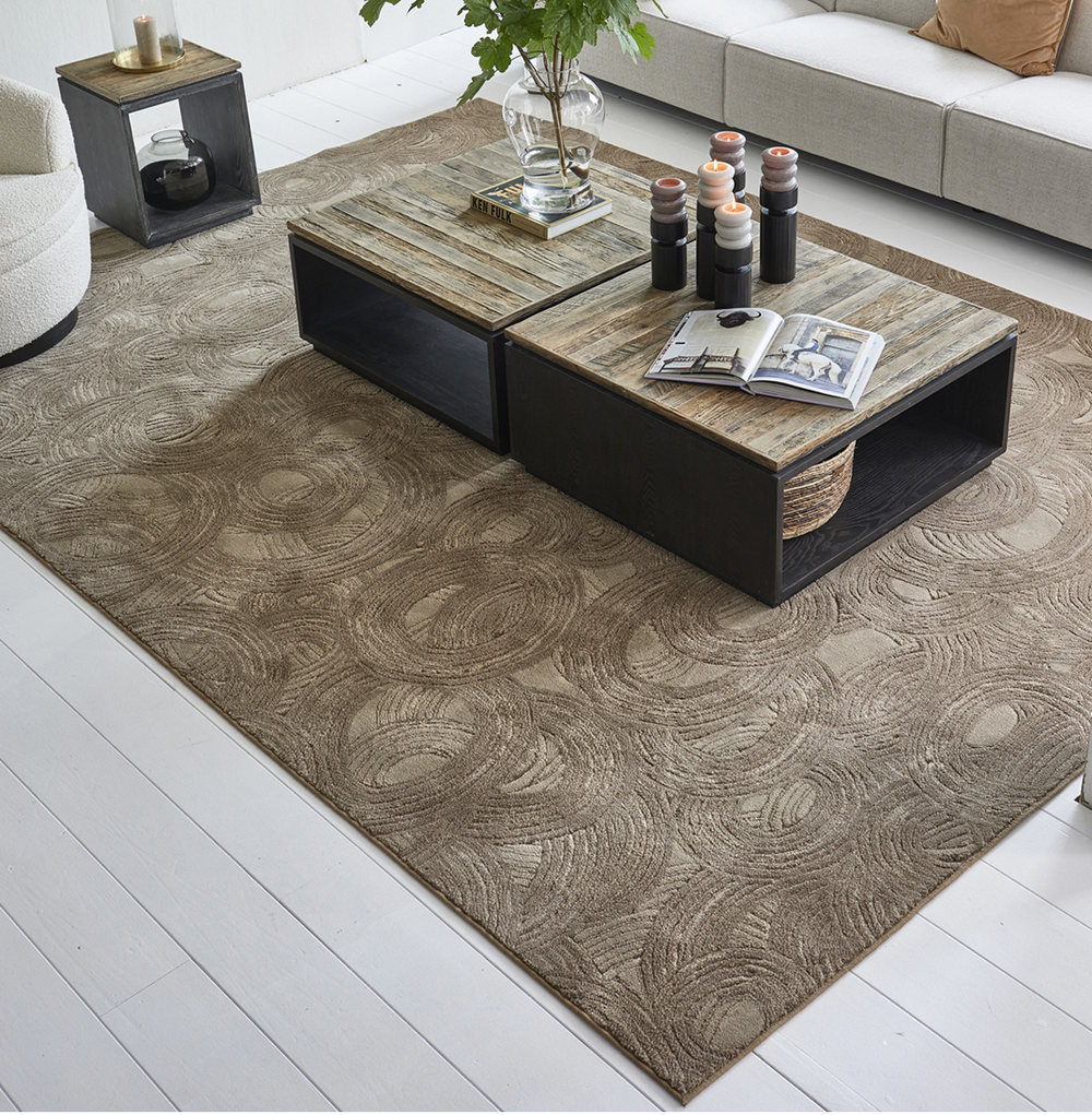 Riviera Maison Teppich Delfina, Taupe, 390x280cm-8720794012875-Stil-Ambiente-523320