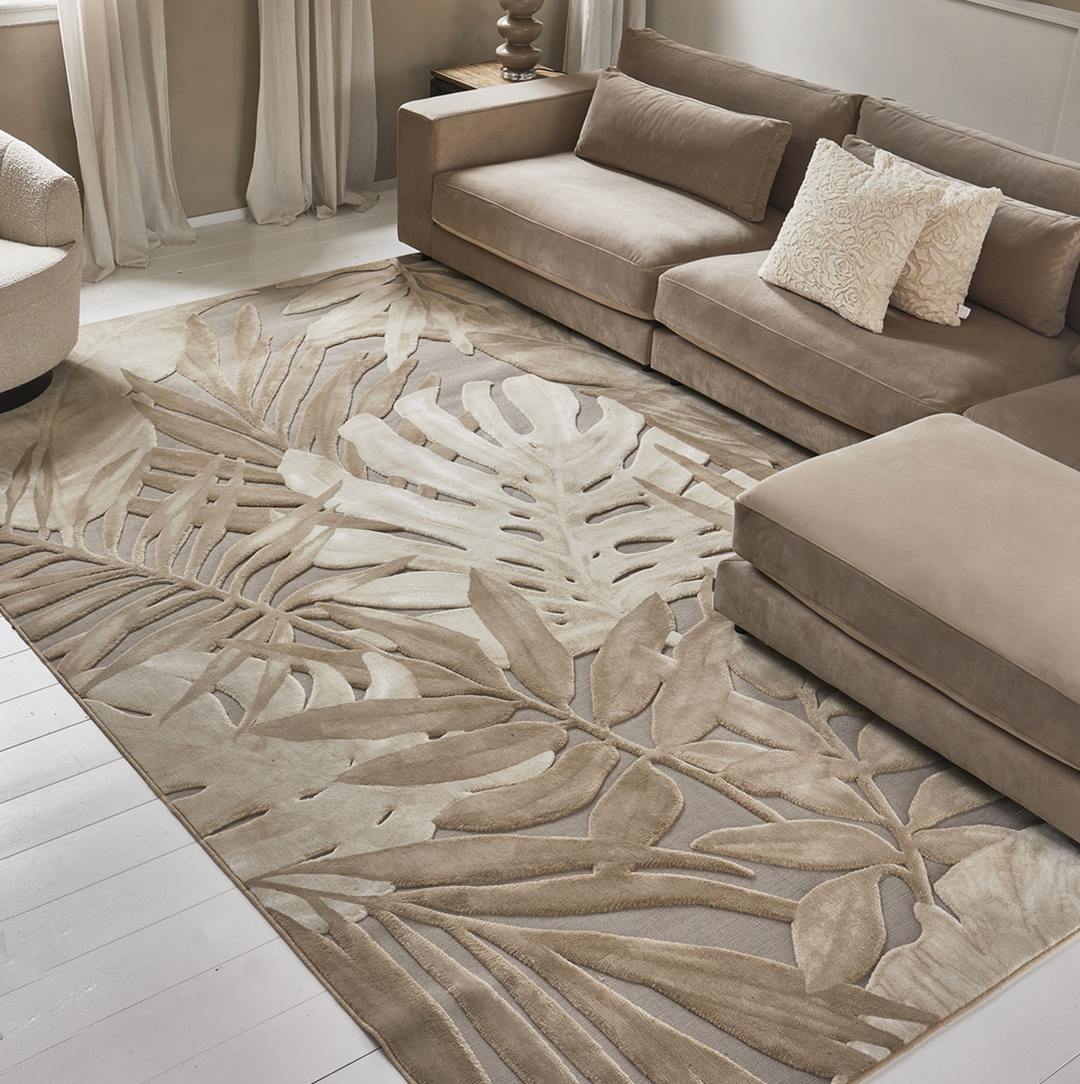 Riviera Maison Teppich Palmera, Creme, 290x200cm-8720794012677-Stil-Ambiente-523110