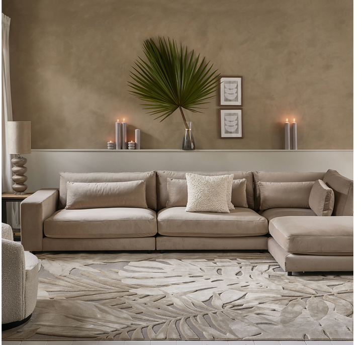Riviera Maison Teppich Palmera, Creme, 290x200cm-8720794012677-Stil-Ambiente-523110