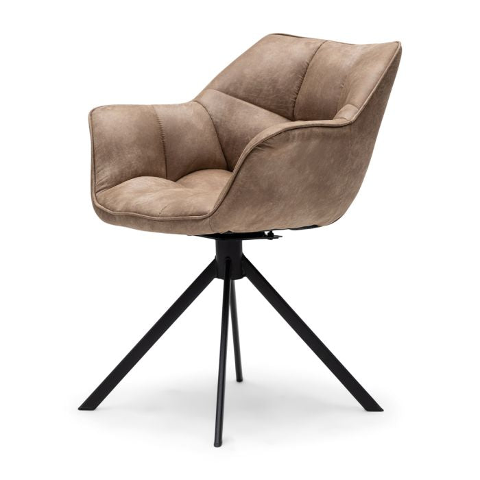 Riviera Maison Esszimmerstuhl Carnaby, Camel, Turn Leg