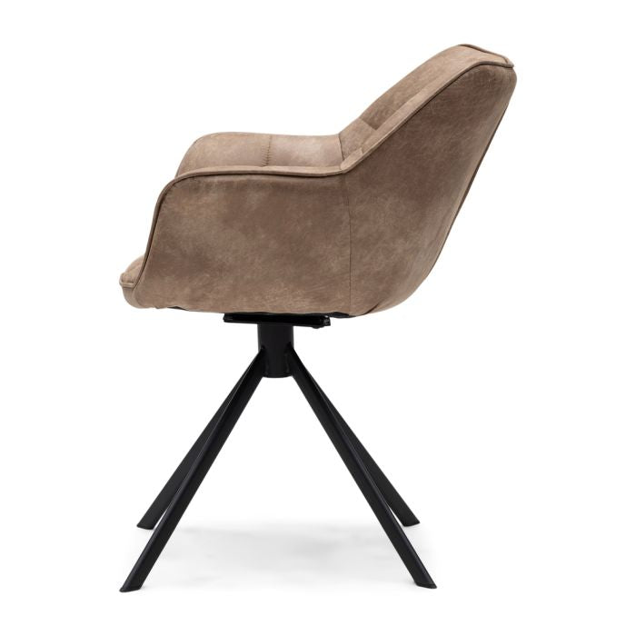 Riviera Maison Esszimmerstuhl Carnaby, Camel, Turn Leg